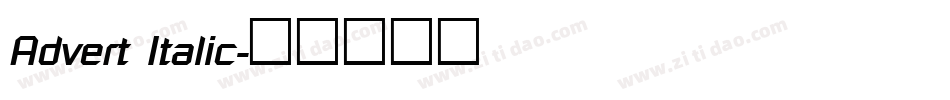 Advert Italic字体转换